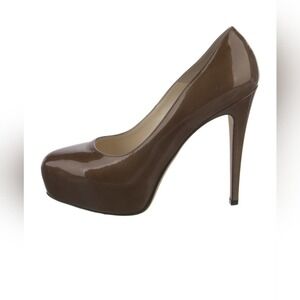 Brian Atwood Patent Leather Brown Pumps SZ US 8.5 IT 38.5